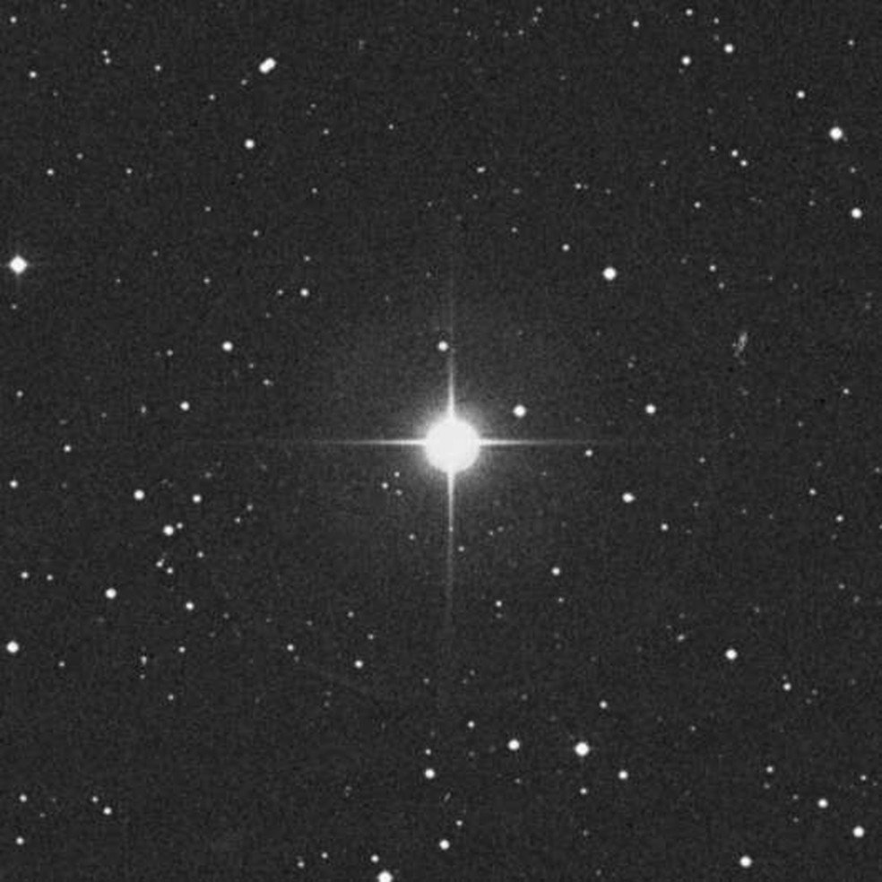 Imagem da estrela orbitada pelo 51 Pegasi b, descoberto em 195 pelos ganhadores do Nobel de Física de 2019, Michel Mayor e Didier Queloz. — Foto: Domínio público