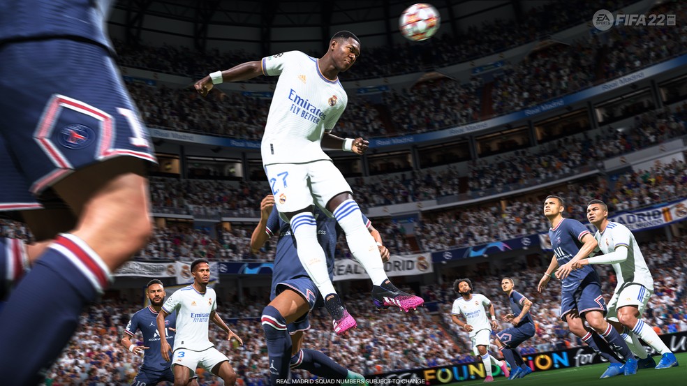 'Batalhas aéreas cinéticas' prometem jogadas mais fiéis à realidade no FIFA 22 — Foto: Divulgação/EA Sports