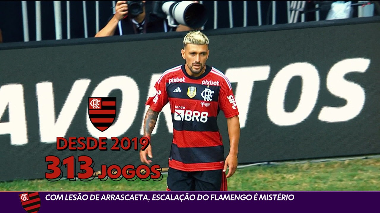 Com les&atilde;o de Arrascaeta, escala&ccedil;&atilde;o do Flamengo &eacute; mist&eacute;rio