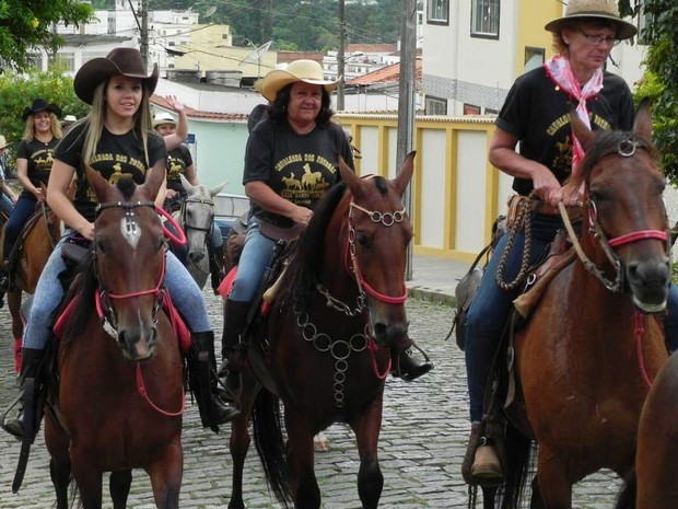 Mulheres participam da &#39;Cavalgada das Patroas (Foto: Arquivo Pessoal)