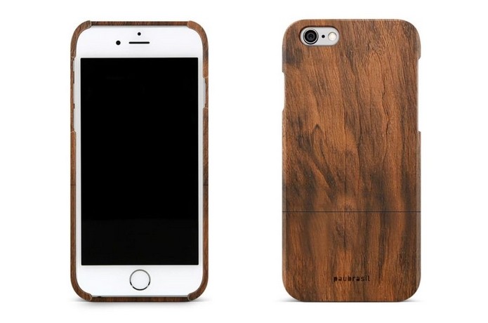 Capa de madeira Imbuia para iPhones 7 e 7 Plus (Foto: Divulgação/Grife PauBrasil)