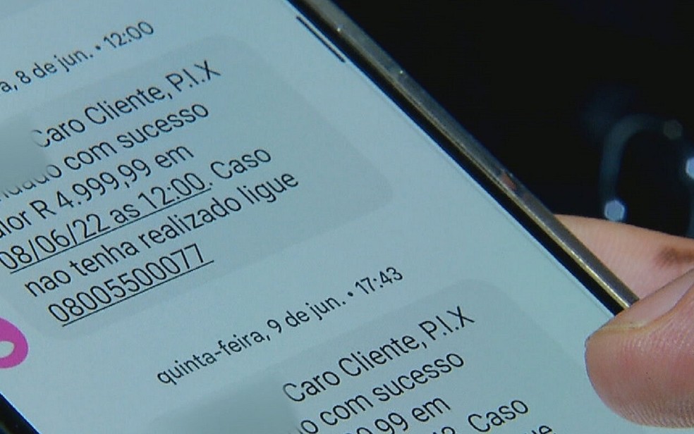 Criminosos aplicam golpe da falsa central telefônica em Rio Verde, Goiás — Foto: Reprodução/TV Anhanguera