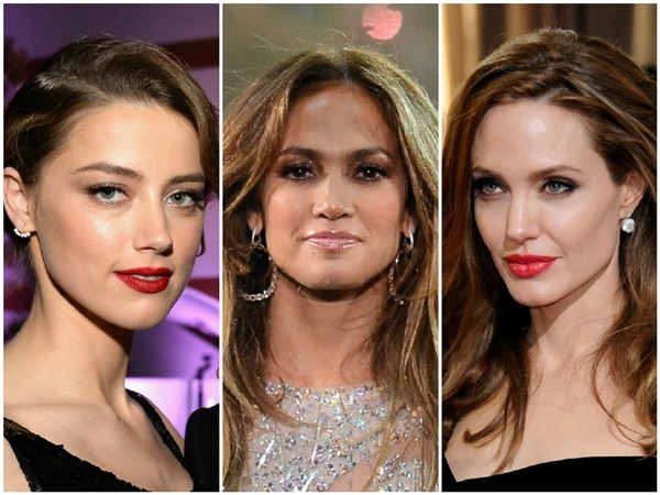 Amber Heard, Jennifer Lopez e Angelina Jolie (Foto: Getty Images)