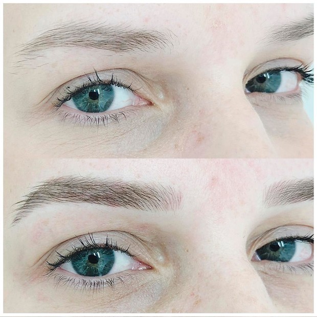 Micropigmentação de sobrancelhas realizada na Lu Make Up (Foto: Divulgação)