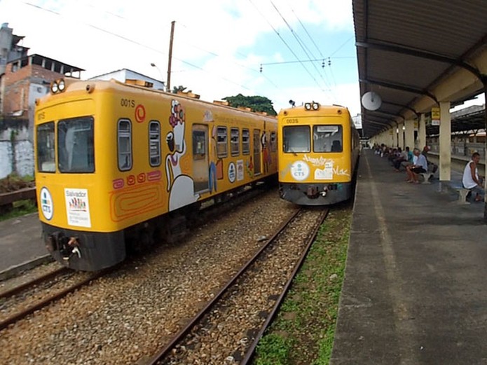 Trens do subúrbio de Salvador — Foto: Arquivo Pessoal