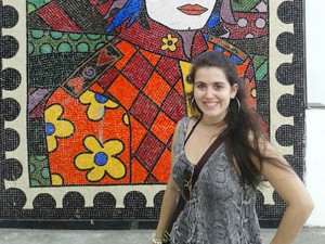 Publicitária Maria Carolina Caiafa em viagem ao Rio de Janeiro. Ela prefere ir de ônibus (Foto: Arquivo Pessoal)
