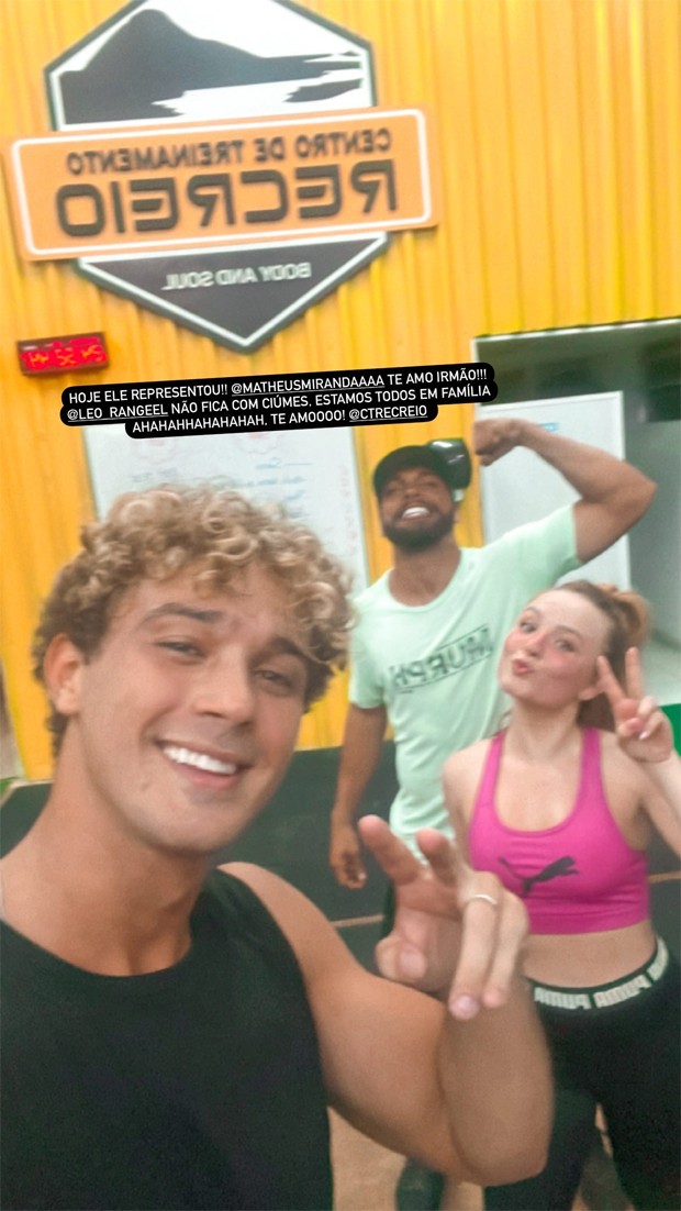Larissa Manoela e André Luiz Frambach treinam juntos (Foto: Reprodução / Instagram)