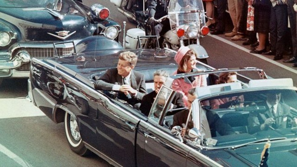 O presidente John F. Kennedy, tio do democrata, foi baleado em Dallas em 1963.  — Foto: Getty Images via BBC