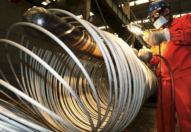 Indústria ; produção industrial ; siderurgia ; aço ;  (Foto: Arquivo/Reuters)