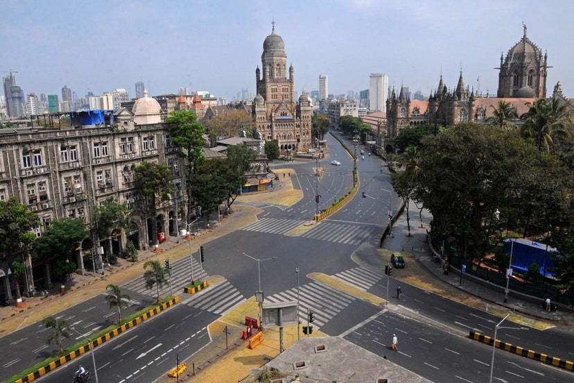 Bombaim, cidade na Índia, durante a pandemia (Foto: Getty Images)
