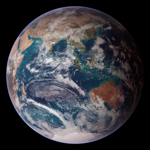 Twin Blue Marbles (Foto: NASA)