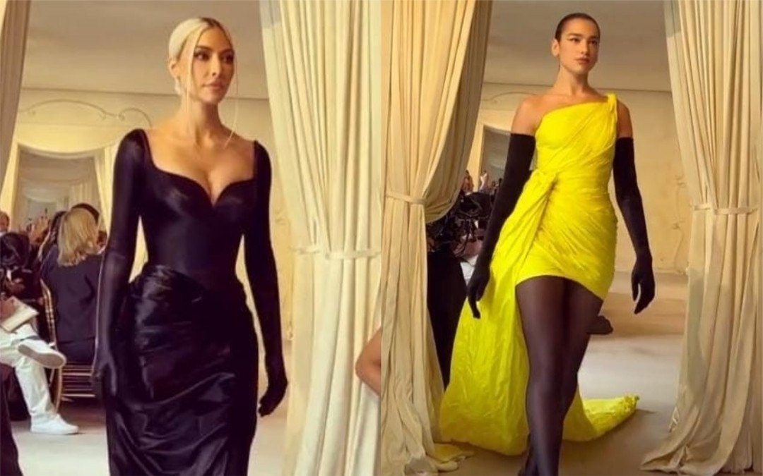 Kim Kardashian Nicole Kidman e Dua Lipa desfilam na passarela de