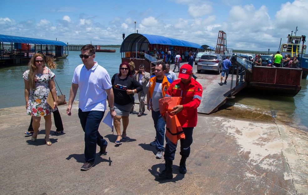 OperaÃ§Ã£o focou nos itens de acessibilidade na empresa que realiza as travessias de pedestres e carros de Cabedelo para Lucena â Foto: Procon/DivulgaÃ§Ã£o