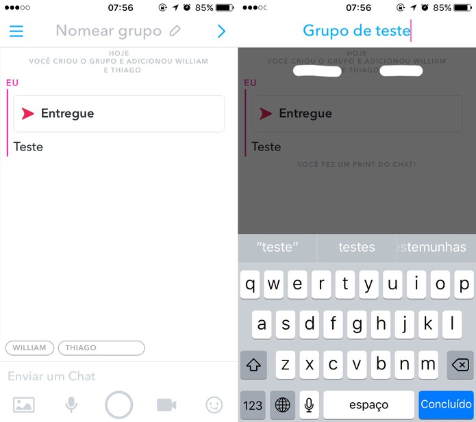 Como usar os Grupos de chat do Snapchat (Foto: Reprodução/Felipe Vinha)
