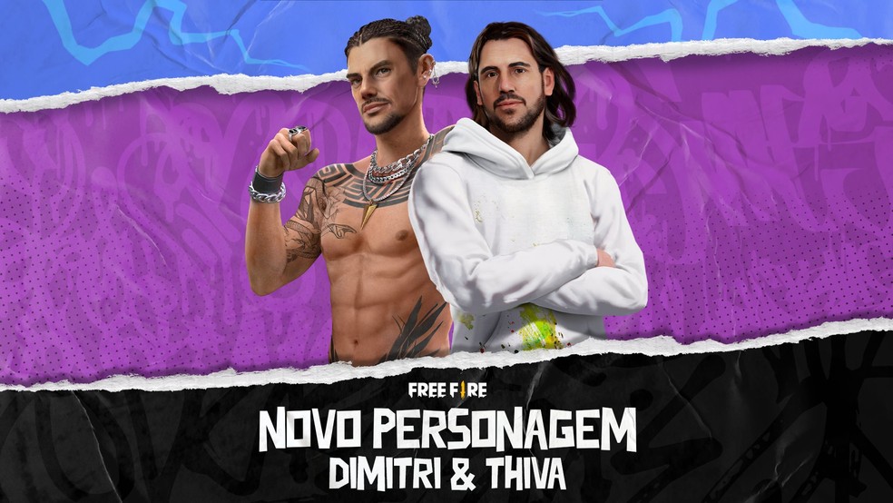 Dimitri e Thiva são inspirados na dupla de DJs Dimitri Vegas & Like Mike — Foto: Divulgação/Garena