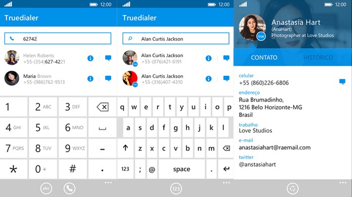 Truedialer ajuda usuário a identificar números discados e quando telefonar para amigo (Foto: Divulgação/Windows Store)