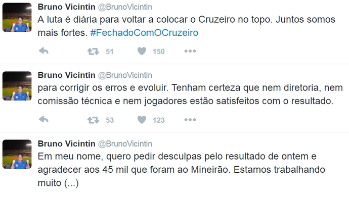 Após novo tropeço em casa, vice  do Cruzeiro pede desculpa à torcida