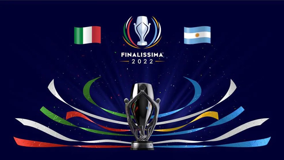 Logotipo é formada por uma coroa de louros nas cores da Argentina e da Itália — Foto: Divulgação/UEFA