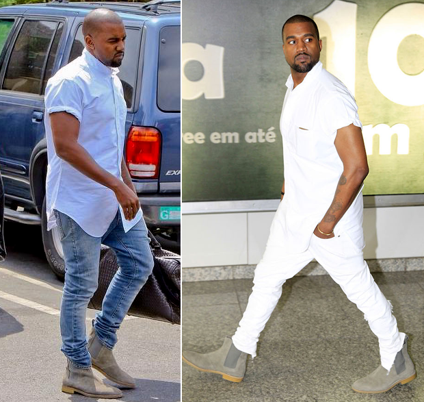 Kanye West com suas botas chelsea (Foto: Divulgação)