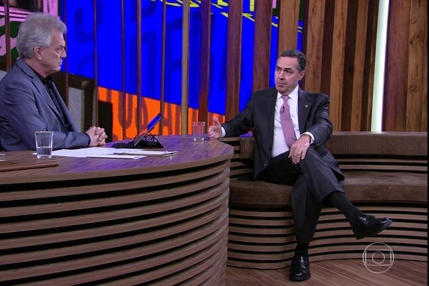 Ministro do STF Luís Roberto Barroso, no Conversa com Bial, da TV Globo (Foto: reprodução )
