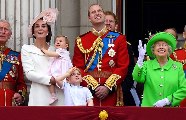 Família real durante o Trooping the Colour, em 2016 (Foto: Getty Images)