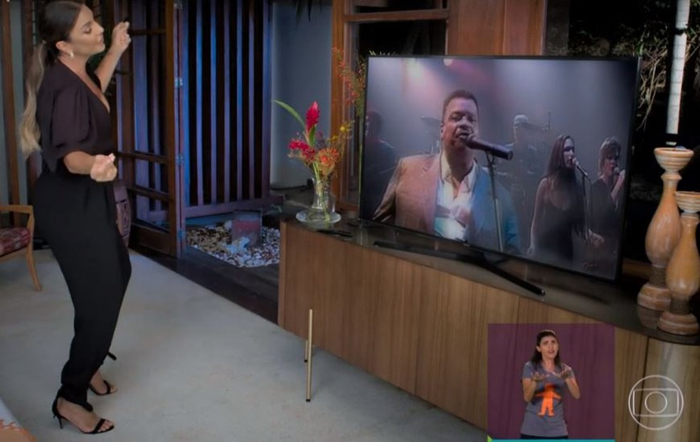 Ivete Sangalo fez um dueto virtual com Tim Maia — Foto: Globo