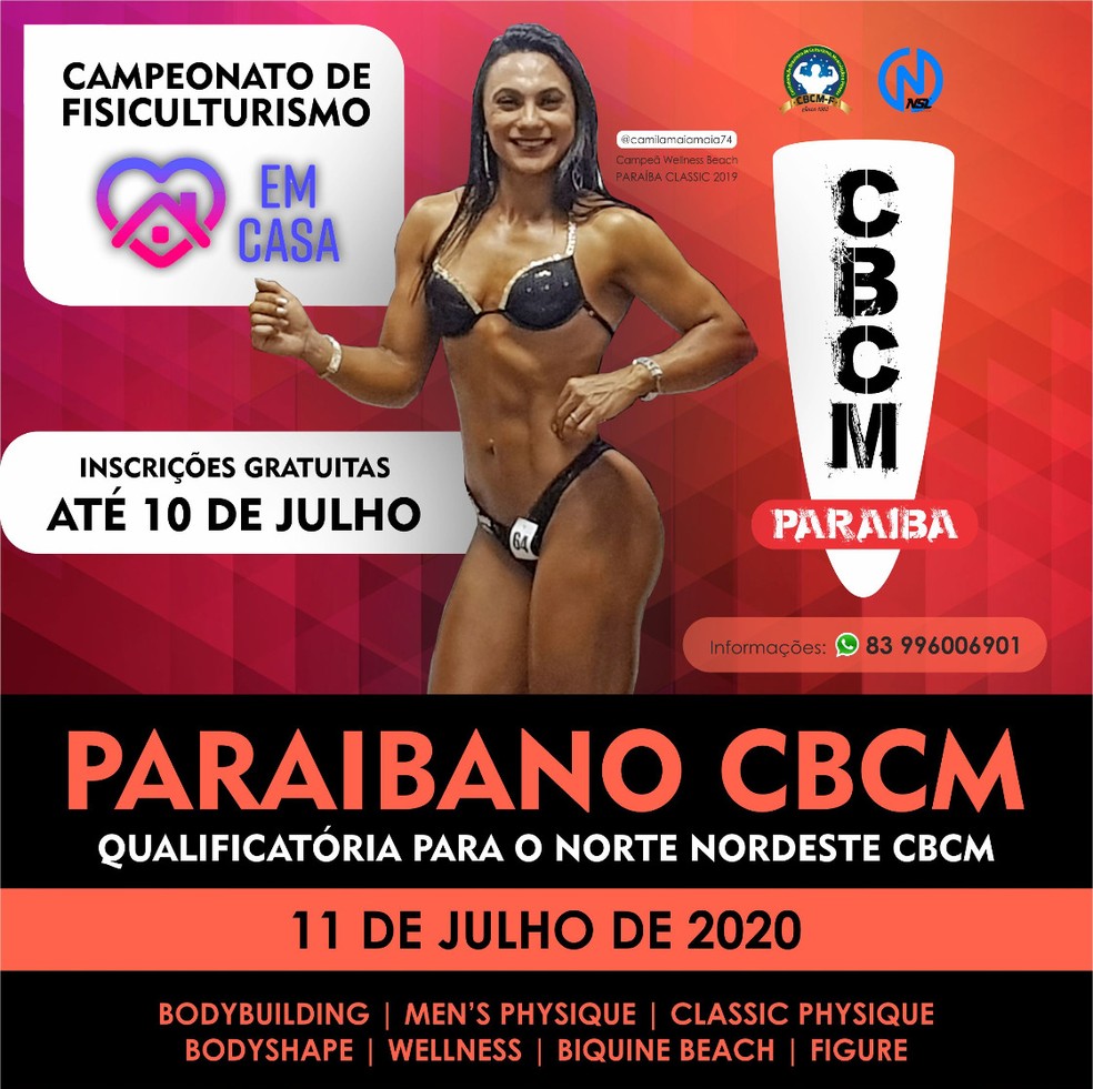 Campeonato Paraibano De Fisiculturismo Sera On Line Por Conta Da Pandemia Pb Ge