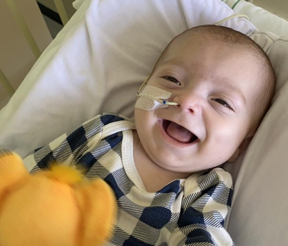 João Vitor Raffler Siqueira nasceu prematuro e ficou 4 meses internado no Hospital de Clínicas de Porto Alegre — Foto: Arquivo Pessoal