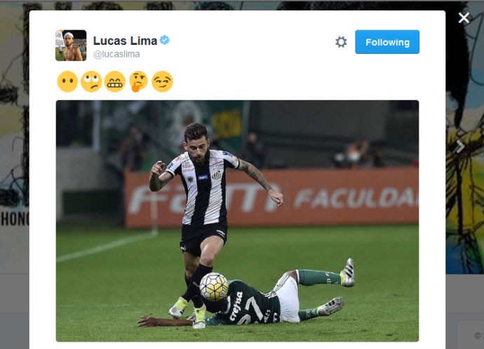 Lucas Lima posta foto com Matheus Sales no chão (Foto: reprodução / Twitter)