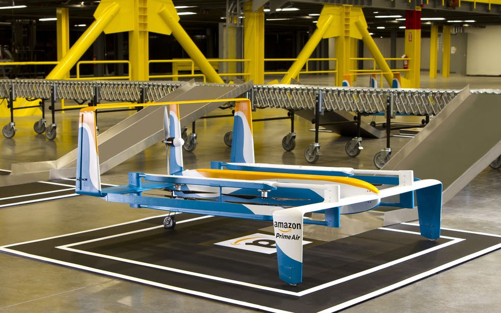 Prime Air, drone da Amazon para realizar entregas de produtos. — Foto: Divulgação/Amazon