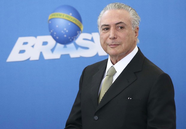 O presidente interino Michel Temer participa de cerimônia de posse em Brasília (Foto: Marcelo Camargo/Agência Brasil)