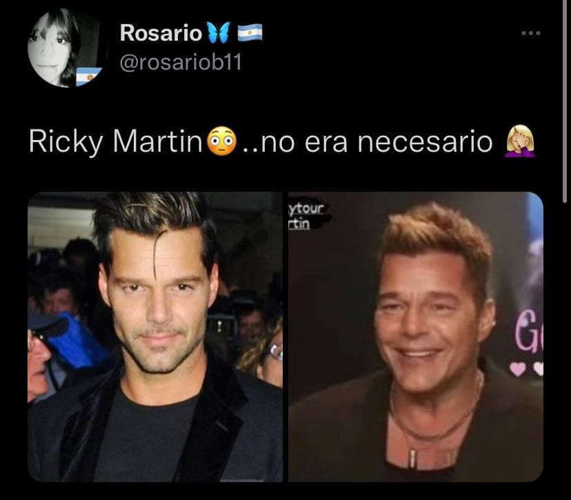 Novo visual de Ricky Martin vira assunto nas redes (Foto: Reprodução / Instagram)