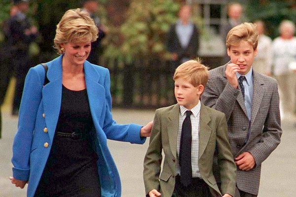 Princesa Diana, Príncipe Harry e Príncipe William (Foto: Getty Images)