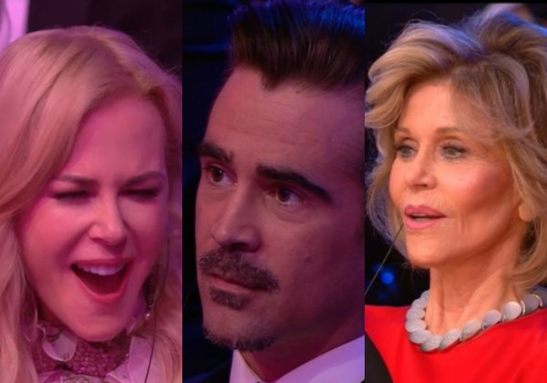 Reação dos famosos no momento da gafe (Foto: Reprodução)