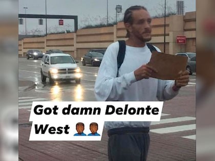 Delonte West é flagrado na rua pedindo esmola (Foto: reprodução instagram)