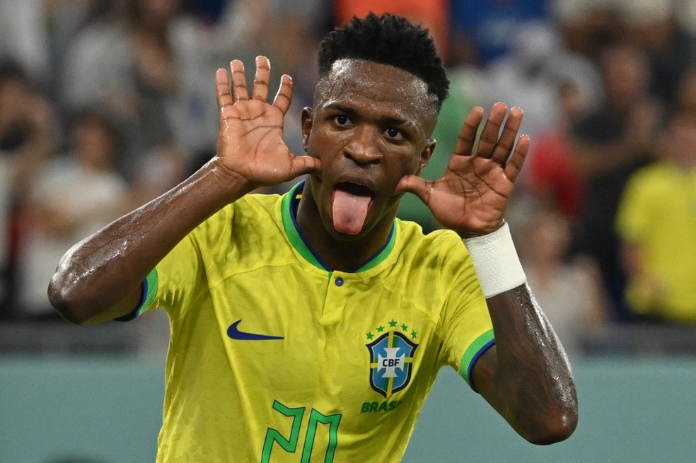 Vinícius Júnior, atacante da seleção brasileira — Foto: NELSON ALMEIDA / AFP