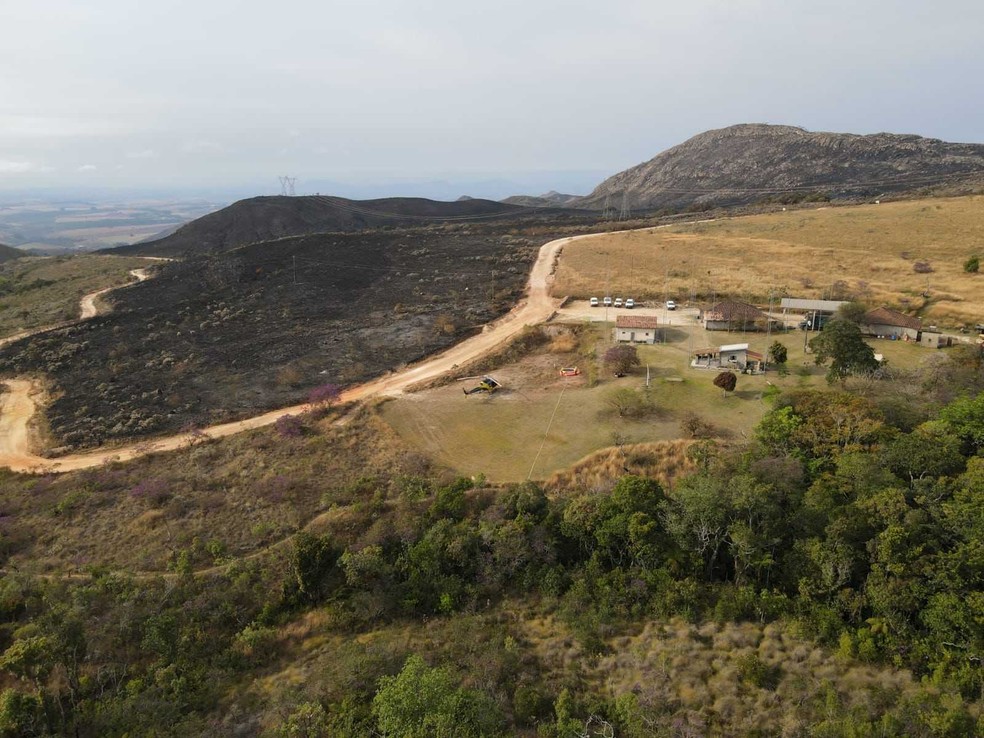 Fogo no Parque da Serra da Canastra consumiu 1.200 hectares  — Foto: ICMbio/Divulgação