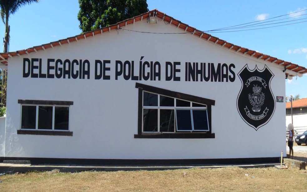 Delegacia de Inhumas, em Inhumas, Goiás  — Foto: Reprodução/Polícia Civil 