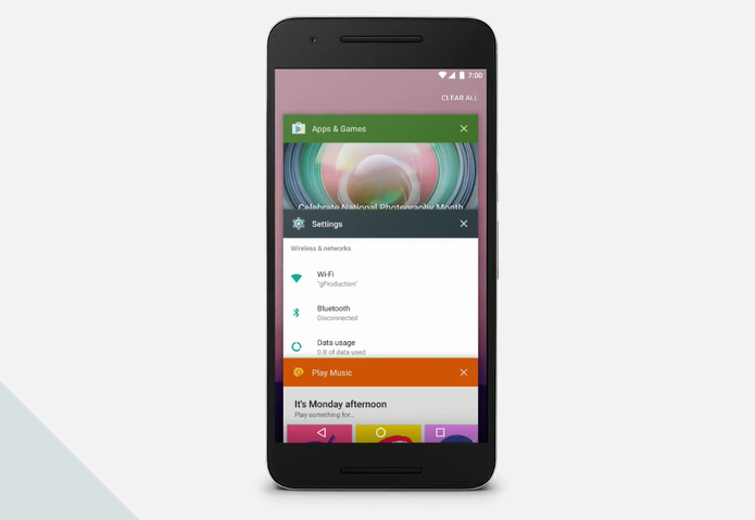 Google limpará o multitarefas do Android N para torná-lo mais intuitivo (Foto: Reprodução/Google)