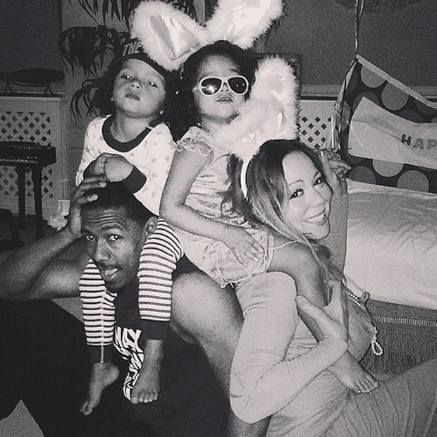Nick Cannon e Mariah Carey com os filhos, Monroe e Moroccan (Foto: Reprodução/Instagram)
