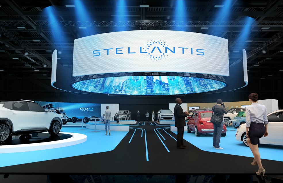 Evento Stellantis durante a CES 2022 contou com apresentação virtual online — Foto: Divulgação/Stellantis