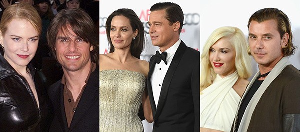 Nicole Kidman e Tom Cruise, Brad Pitt e Angelina Jolie, Gwen Stefani e Gavin Rossdale (Foto: Getty Images)
