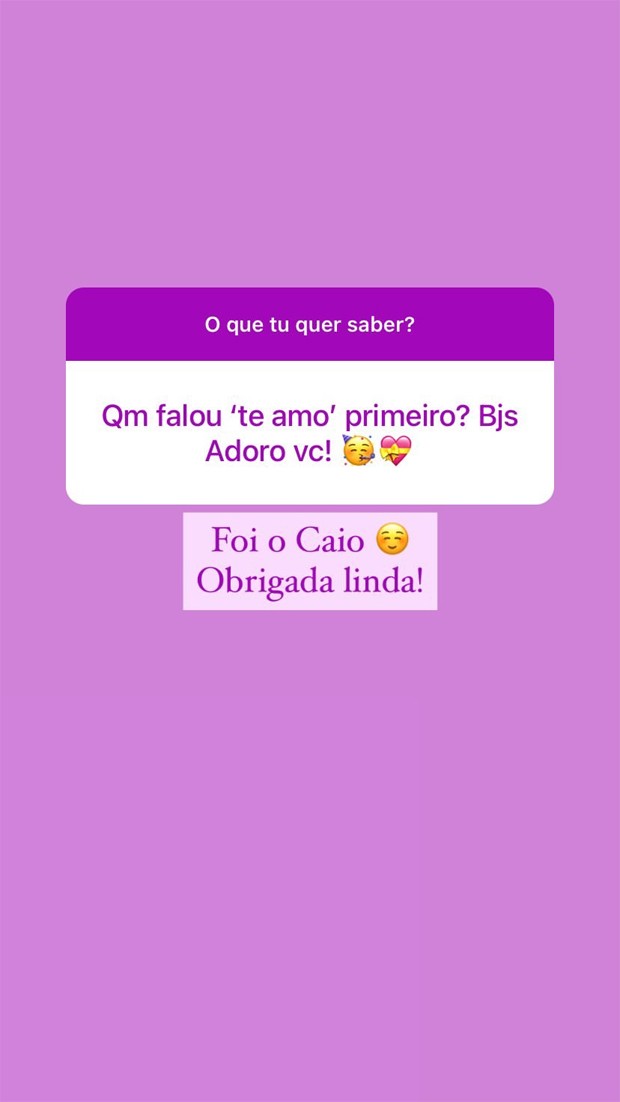 Petra Mattar fala sobre o novo namorado, Caio Viturino (Foto: Reprodução / Instagram)