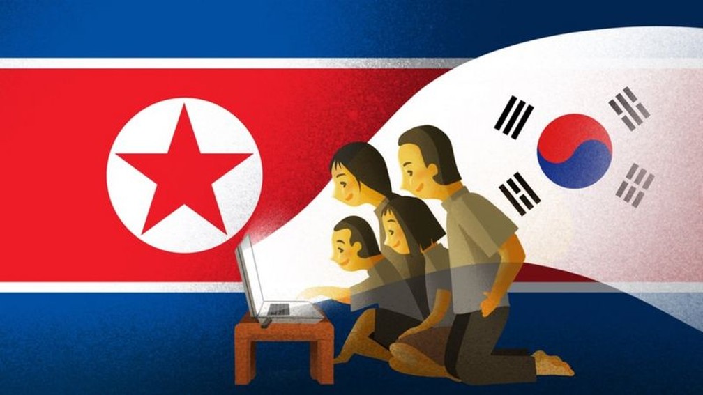 Embora ilegal, muitos no Norte assistem a programas sul-coreanos — Foto: BBC