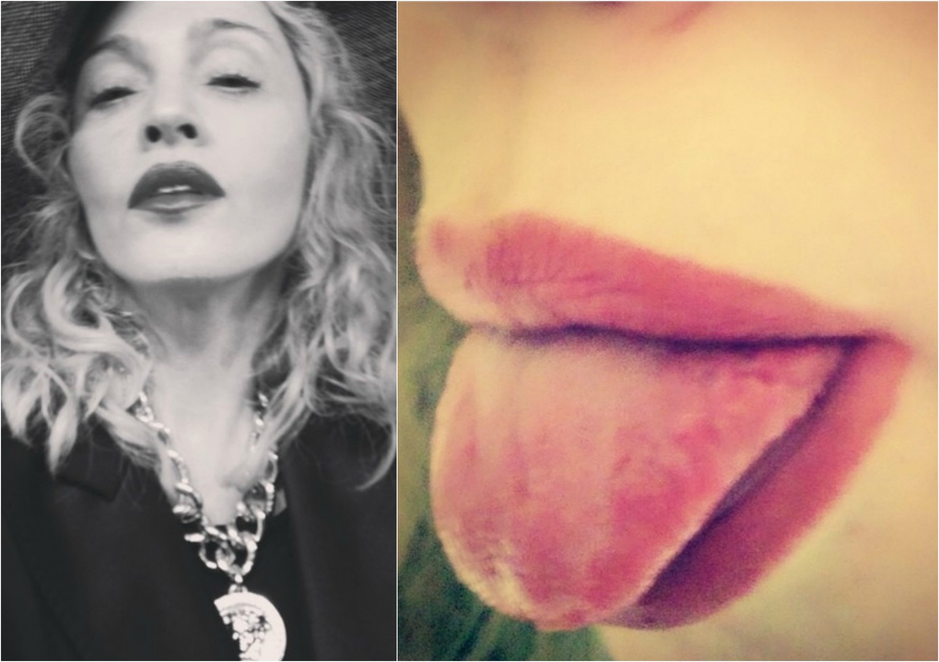 Madonna e sua língua de fora. (Foto: Instagram)