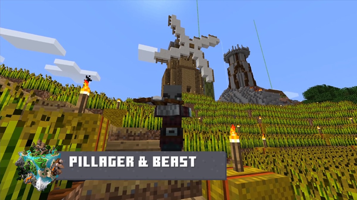 Minecraft terá novos vilões saqueadores, besta e pandas em 