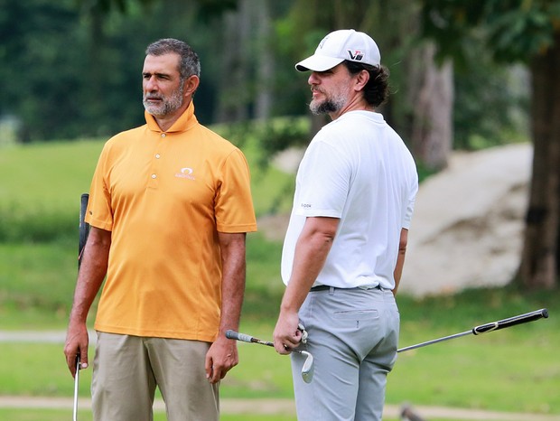 Rodrigo Lombardi e Marcos Pasquim jogam Golf (Foto: Dilson Silva/ Agnews)