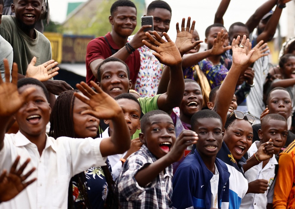 Multidão aguarda para ver o Papa na República Democrática do Congo, em 31 de janeiro de 2023 — Foto: Yara Nardi/Reuters