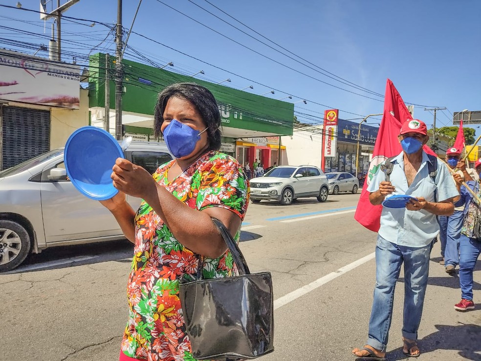 Manifestação contra Bolsonaro em Maceió — Foto: Gustavo Marinho/Arquivo Pessoal
