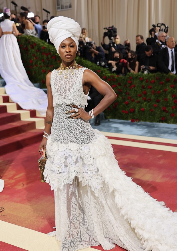 NEW YORK, NEW YORK - MAY 02: Cynthia Erivo attends The 2022 Met Gala Celebrating "In America: An Anthology of Fashion" at The Metropolitan Museum of Art on May 02, 2022 in New York City. (Photo by Mike Coppola/Getty Images) (Foto: Getty Images)